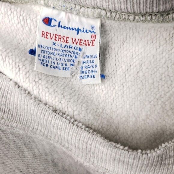 Illinois Fighting Illini Sweatshirt Vintage 90s Champion Reverse Weave - Picture 6 of 7